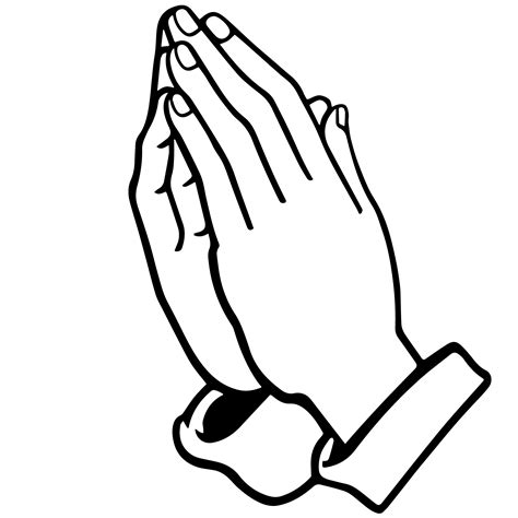 prayer hands vector